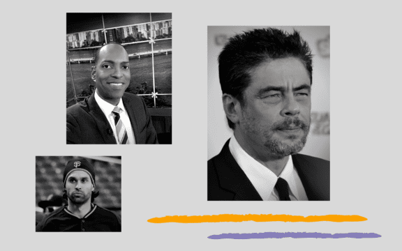 Benicio Del Toro, Ángel Pagán y Julio Rivera Saniel, participantes de la campaña contra la violencia de género Se acabó