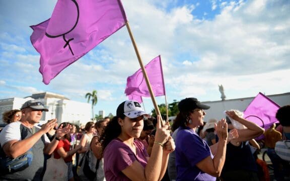 Foto del Plantón 23N convocado por la Colectiva Feminista en Construcción / archivo de Ana María Abruña