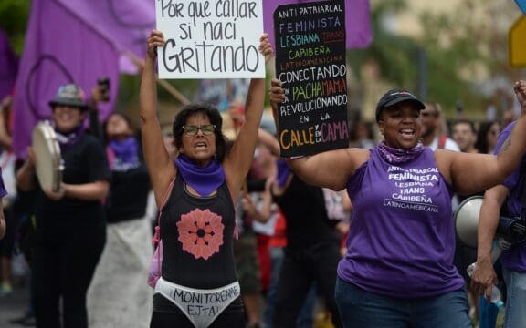 1 DE MAYO, 2017 SAN JUAN. COLECTIVA FEMINISTA EN CONSTRUCCION PARTICIPAN DEL PARO NACIONAL. FOTO/ANA MARIA ABRUñA REYES