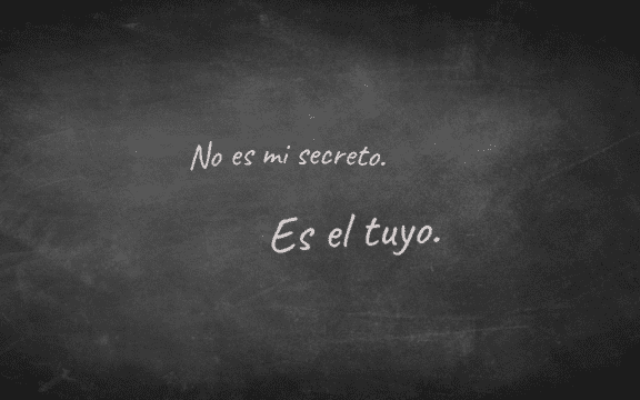 No es mi secreto