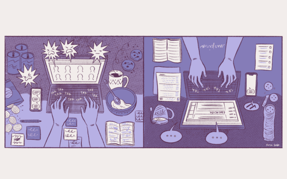 Múltiples jornadas de trabajo de las mujeres en la pandemia / Ilustración por Rosa Colón