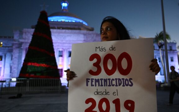 Manifestación en la víspera del 25 de noviembre de 2025